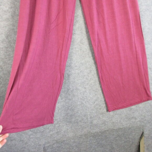 Quince Women's French Terry Modal Wide Leg Pants Smocked Waist Rose Medium 502 - Picture 9 of 13
